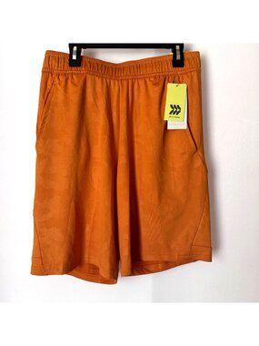 All in Motion Men Training Orange Athletic Drawstring Shorts Size S